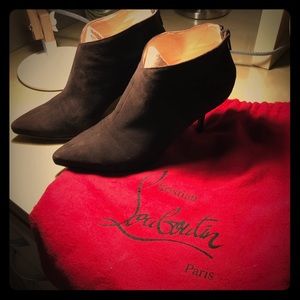 Brown suede Christian Louboutin heels